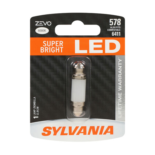 SYLVANIA 578 WHITE ZEVO LED Mini, 1 Pack, , hi-res