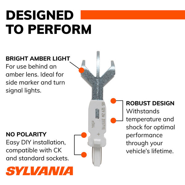 SYLVANIA 3156A AMBER ZEVO LED Mini, 2 Pack, , hi-res