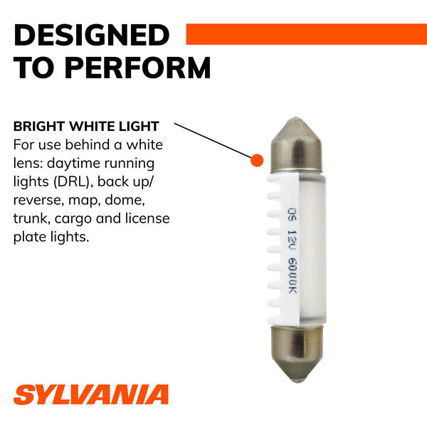 SYLVANIA 578 WHITE SYL LED Mini Bulb, 1 Pack, , hi-res