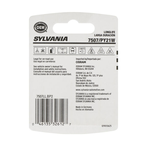 SYLVANIA 7507 Long Life Mini Bulb, 2 Pack, , hi-res