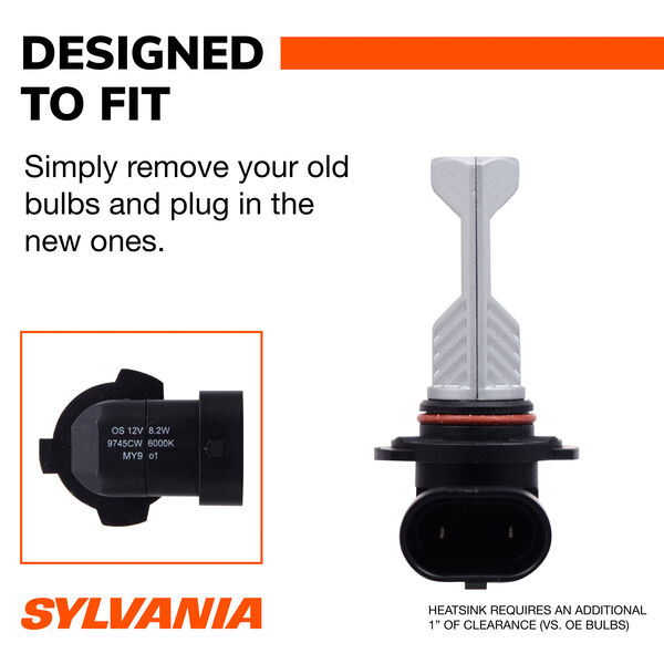 SYLVANIA 9145 ZEVO LED Fog Bulb, 2 Pack, , hi-res