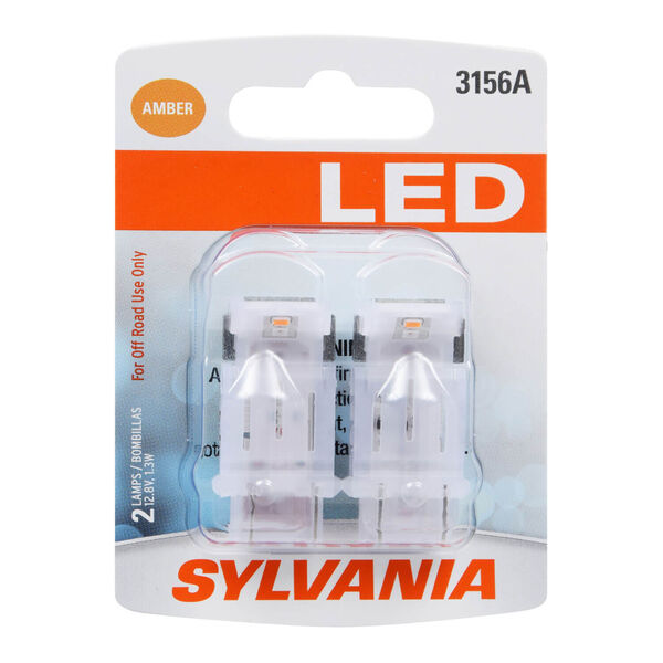 SYLVANIA 3156A AMBER SYL LED Mini Bulb Mini Bulb, 2 Pack, , hi-res