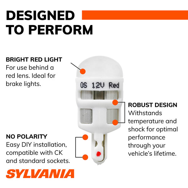 SYLVANIA 194R RED ZEVO LED Mini, 1 Pack, , hi-res