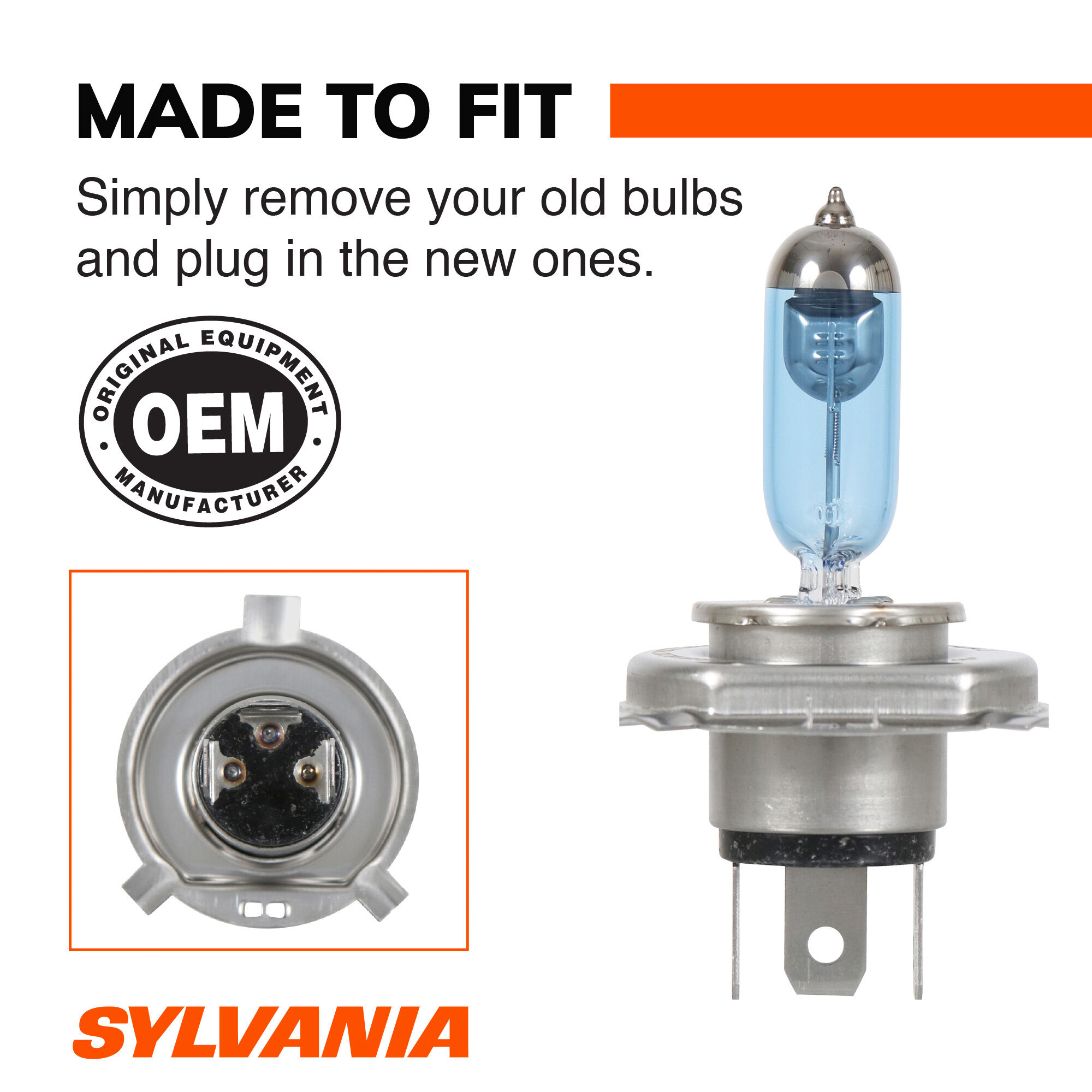 注目ショップ SYLVANIA 9003 SilverStar zXe Gold Halogen Headlight Bulb, 2 Pack 茶