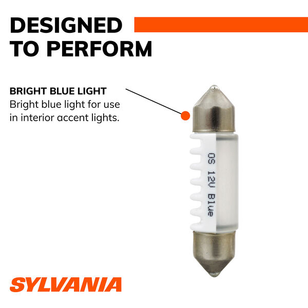 SYLVANIA 6418 BLUE LED Mini Bulb, 1 Pack, , hi-res