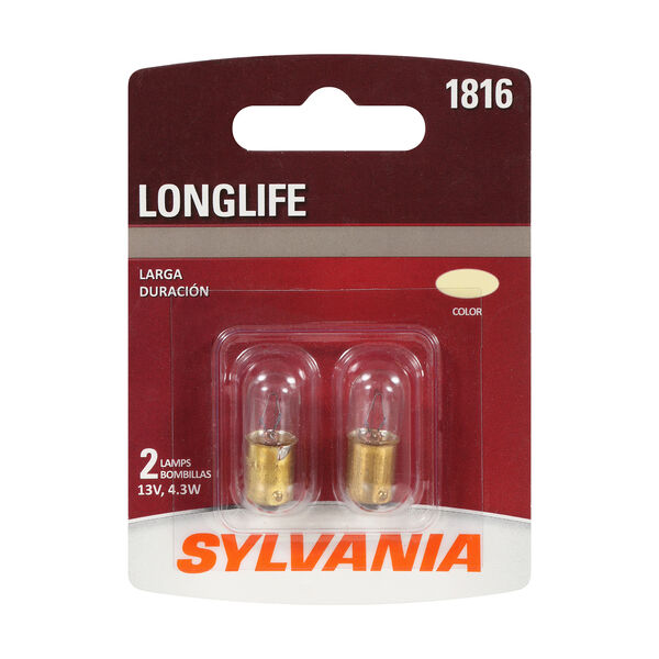 SYLVANIA 1816 Long Life Mini Bulb, 2 Pack, , hi-res