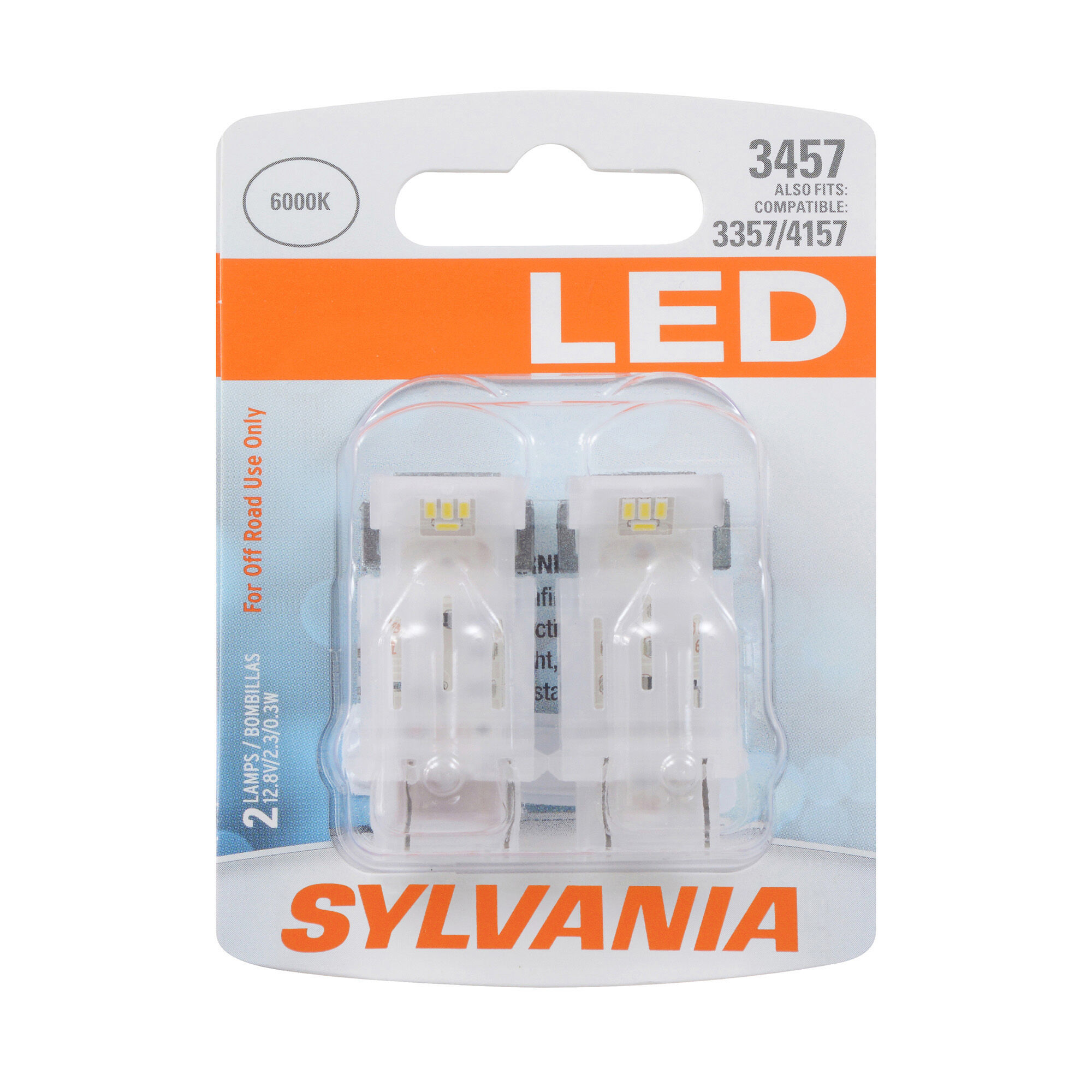 SYLVANIA 3457 WHITE SYL LED Mini Bulb, 2 Pack