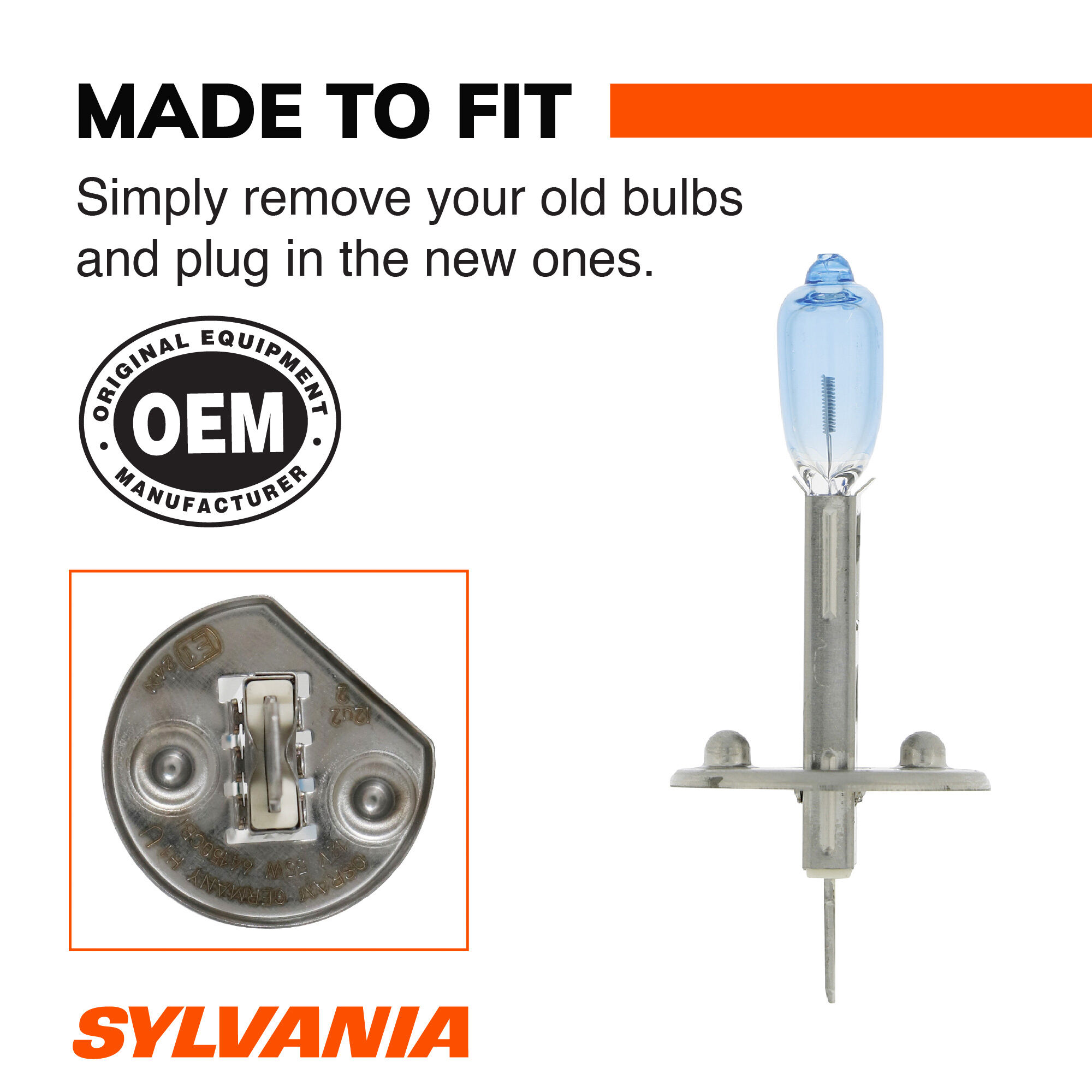 SYLVANIA 9005 SilverStar zXe Gold Halogen Headlight Bulb, 2 Pack