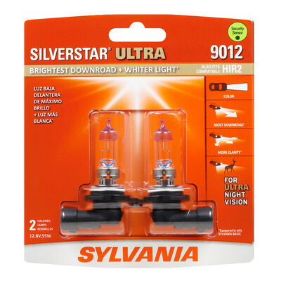 SYLVANIA 9012 SilverStar ULTRA Halogen Headlight Bulb, 2 Pack