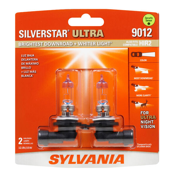 SYLVANIA 9012 SilverStar ULTRA Halogen Headlight Bulb, 2 Pack, , hi-res