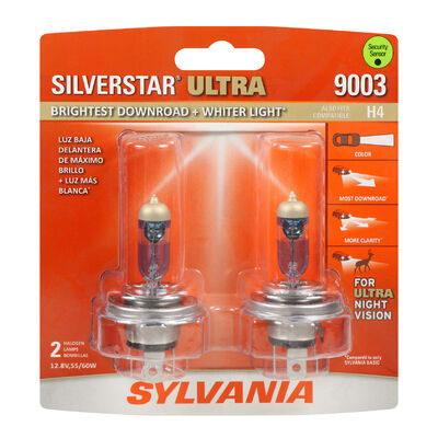 SYLVANIA 9003 SilverStar ULTRA Halogen Headlight Bulb, 2 Pack