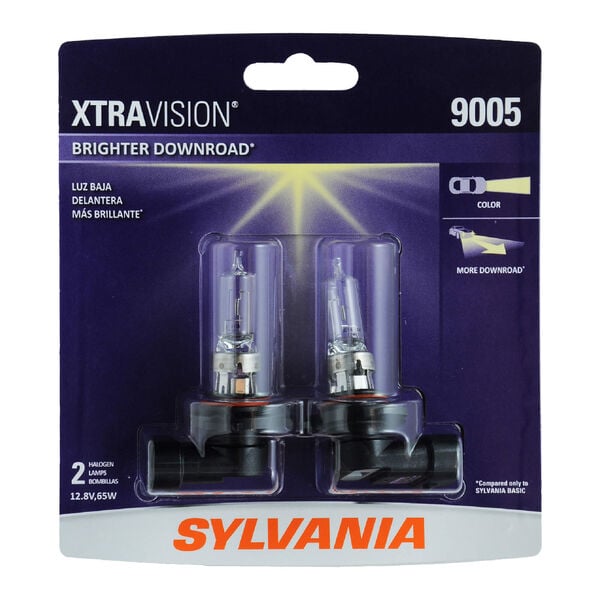 SYLVANIA 9005 XtraVision Halogen Headlight Bulb, 2 Pack, , hi-res