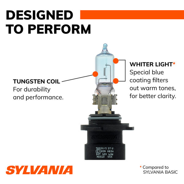 SYLVANIA 9005XS SilverStar Halogen Headlight Bulb, 2 Pack, , hi-res