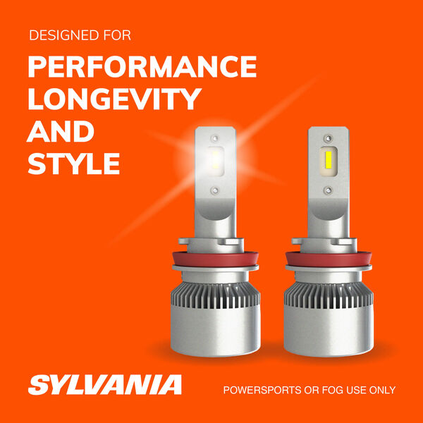 SYLVANIA H11 LED Powersport Headlight Bulbs for Off-Road Use or Fog Lights  - 2 Pack