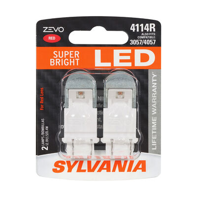 SYLVANIA 4114 RED ZEVO LED Mini Bulb, 2 Pack