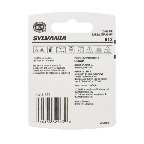 SYLVANIA 912 Long Life Mini Bulb, 2 Pack, , hi-res