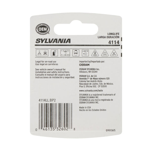 SYLVANIA 4114 Long Life Mini Bulb, 2 Pack, , hi-res