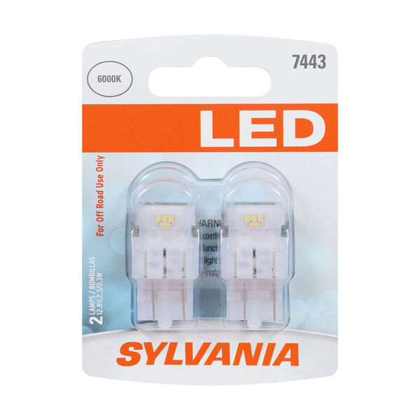 SYLVANIA 7443 WHITE SYL LED Mini Bulb, 2 Pack, , hi-res