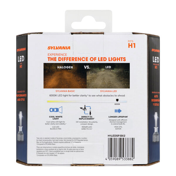 SYLVANIA H1 LED Powersports & Fog Bulb, 2 Pack, , hi-res