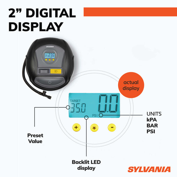 SYLVANIA PRO Portable Tire Inflator, , hi-res