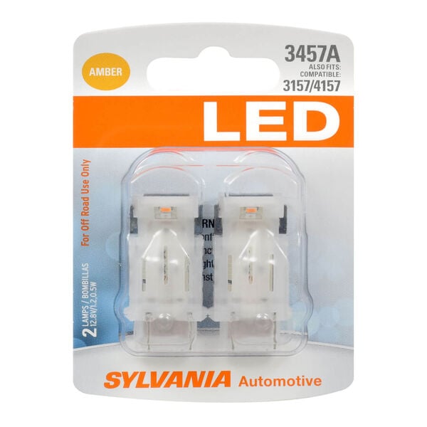 SYLVANIA 3457A AMBER SYL LED Mini Bulb Mini Bulb, 2 Pack, , hi-res