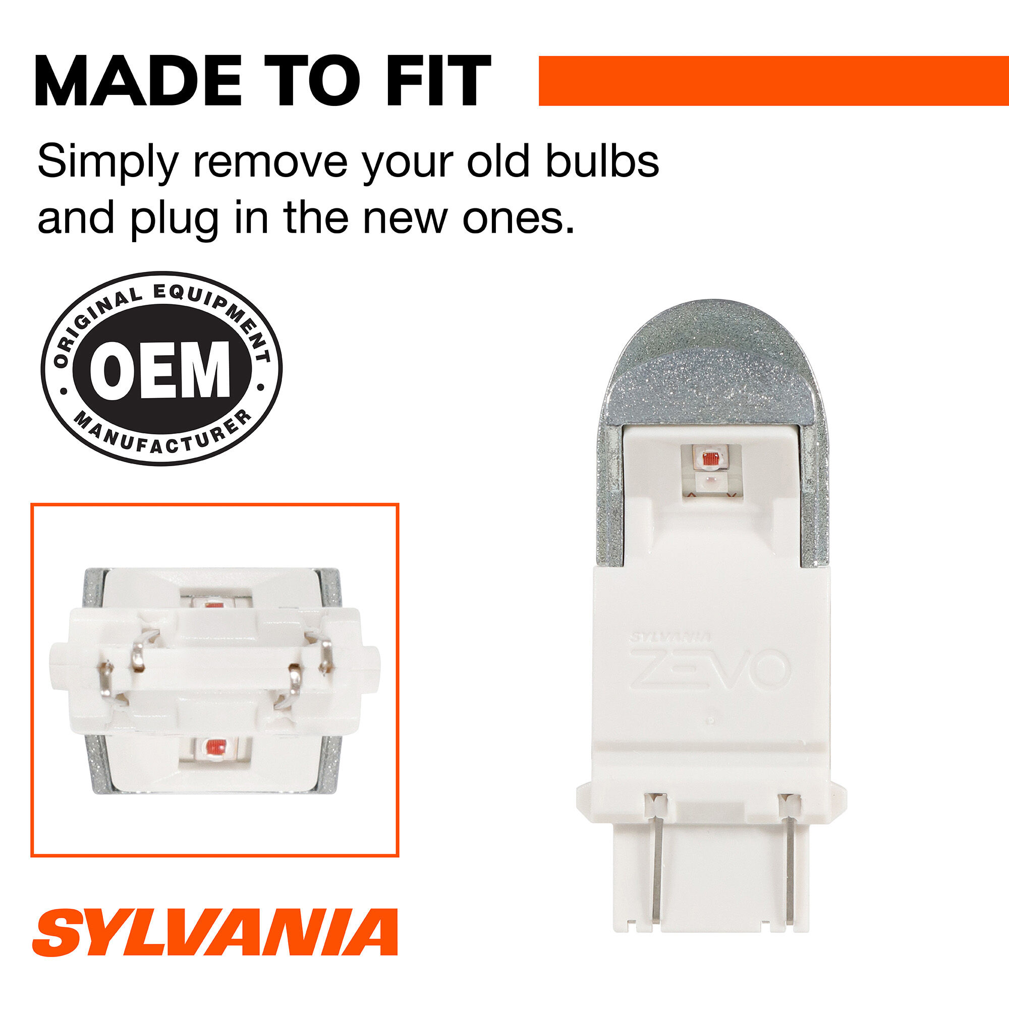 SYLVANIA 3047R RED ZEVO LED Mini, 2 Pack