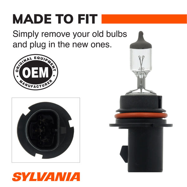 SYLVANIA 9004 Basic Halogen Headlight Bulb, 2 Pack, , hi-res