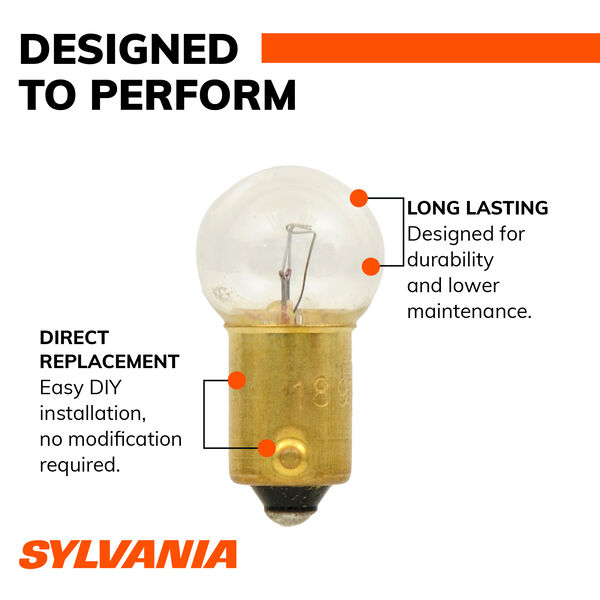 SYLVANIA 1895 Long Life Mini Bulb, 2 Pack, , hi-res
