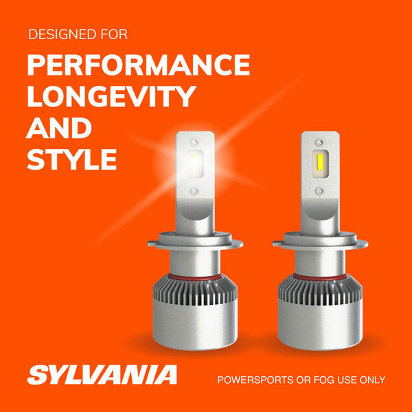 SYLVANIA H7 LED Fog & Powersports Bulb, 2 Pack