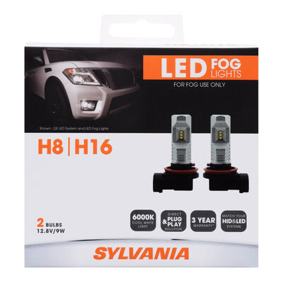 SYLVANIA H16 ZEVO LED Fog Bulb, 2 Pack