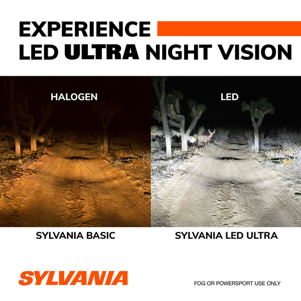 SYLVANIA 9012 LED Ultra Powersports & Fog Bulb, 2 Pack, , hi-res