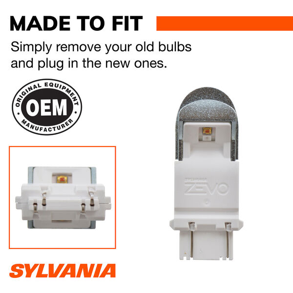 SYLVANIA 3156R RED ZEVO LED Mini, 2 Pack, , hi-res