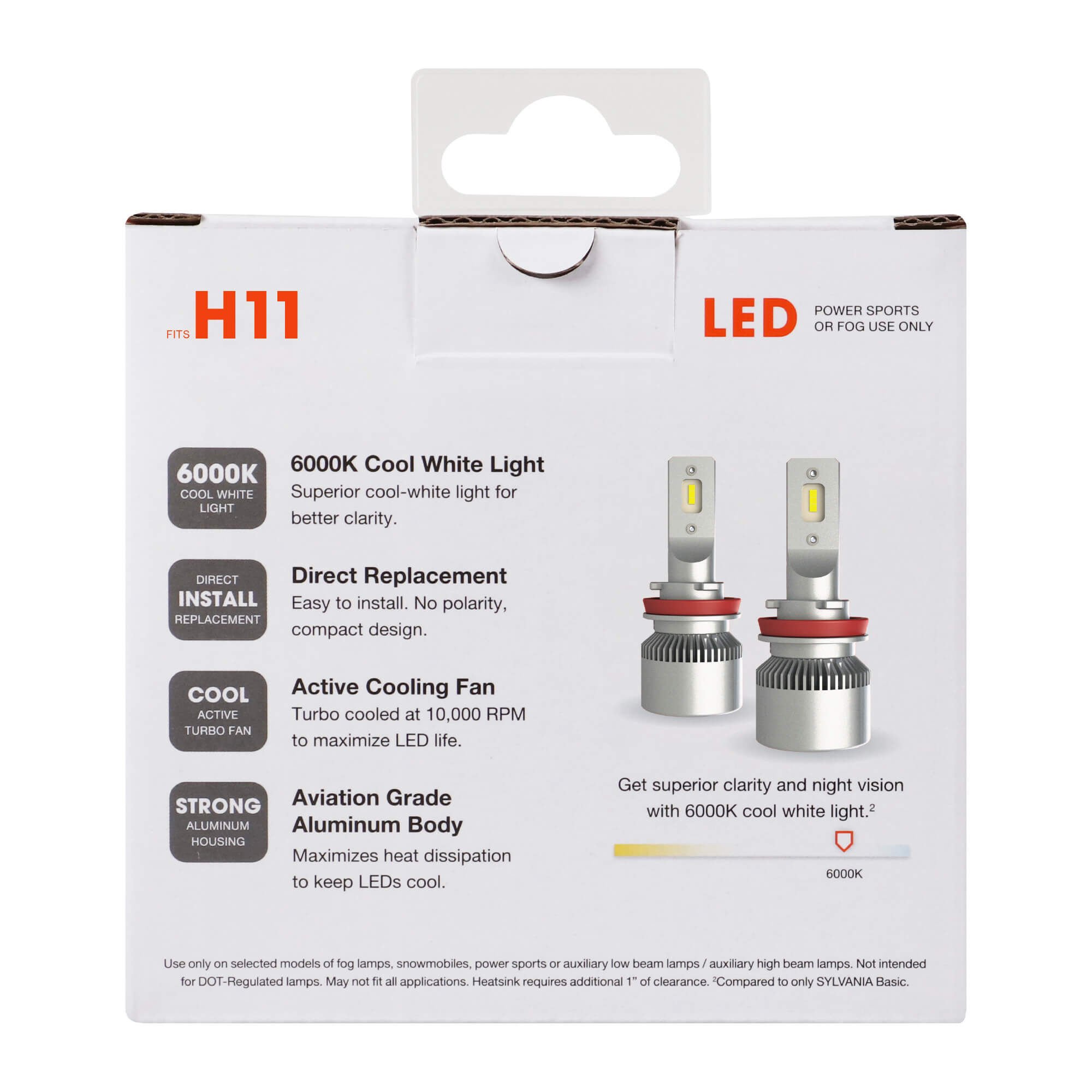 H11 led shop headlight bulb