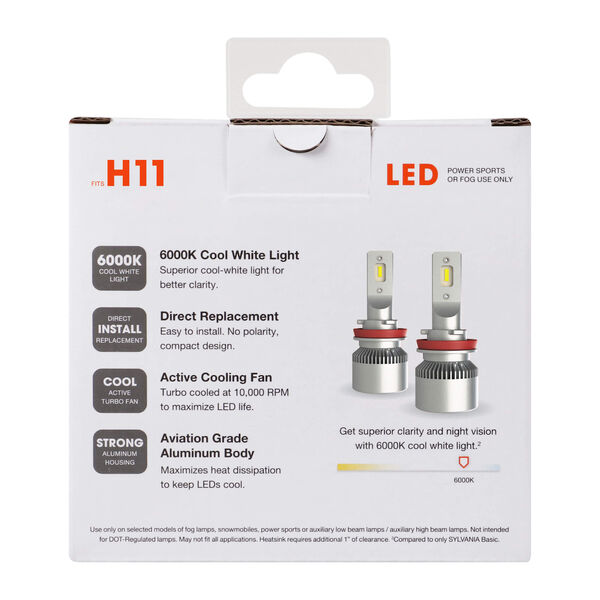 IRONWALLS H11 LED Headlight Kit Low Beam Bulbs Super Bright