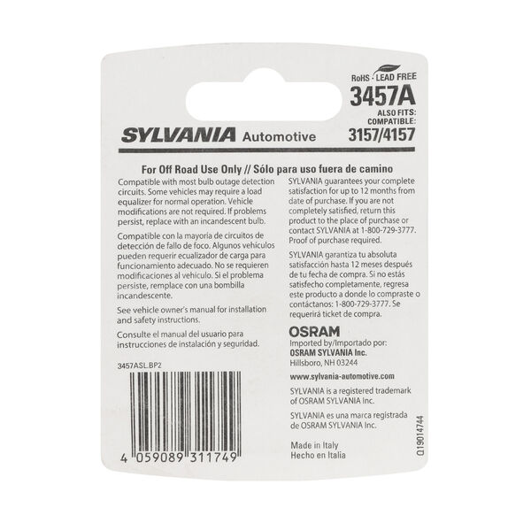 SYLVANIA 3457A AMBER SYL LED Mini Bulb Mini Bulb, 2 Pack, , hi-res