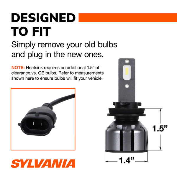 SYLVANIA H9 LED Ultra Powersports & Fog Bulb, 2 Pack, , hi-res