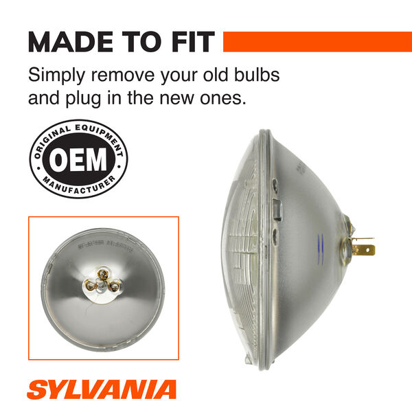 SYLVANIA H6024 SilverStar Sealed Beam Headlight, 1 Pack, , hi-res