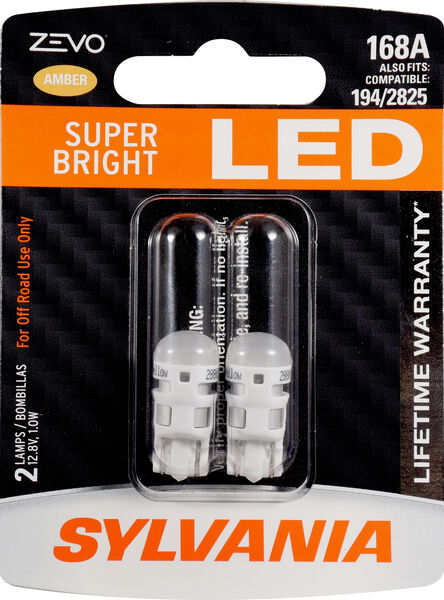 SYLVANIA 168A AMBER ZEVO LED Mini Bulb, 2 Pack, , hi-res