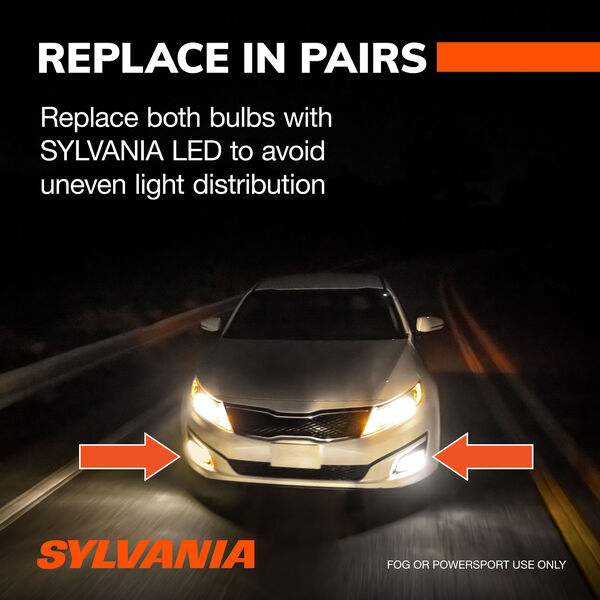 SYLVANIA H9 LED Powersports & Fog Bulb, 2 Pack, , hi-res