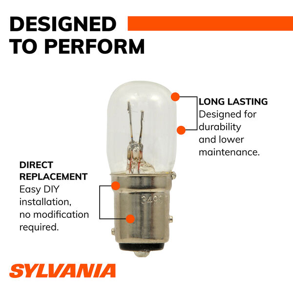 SYLVANIA 3496 Long Life Mini Bulb, 2 Pack, , hi-res