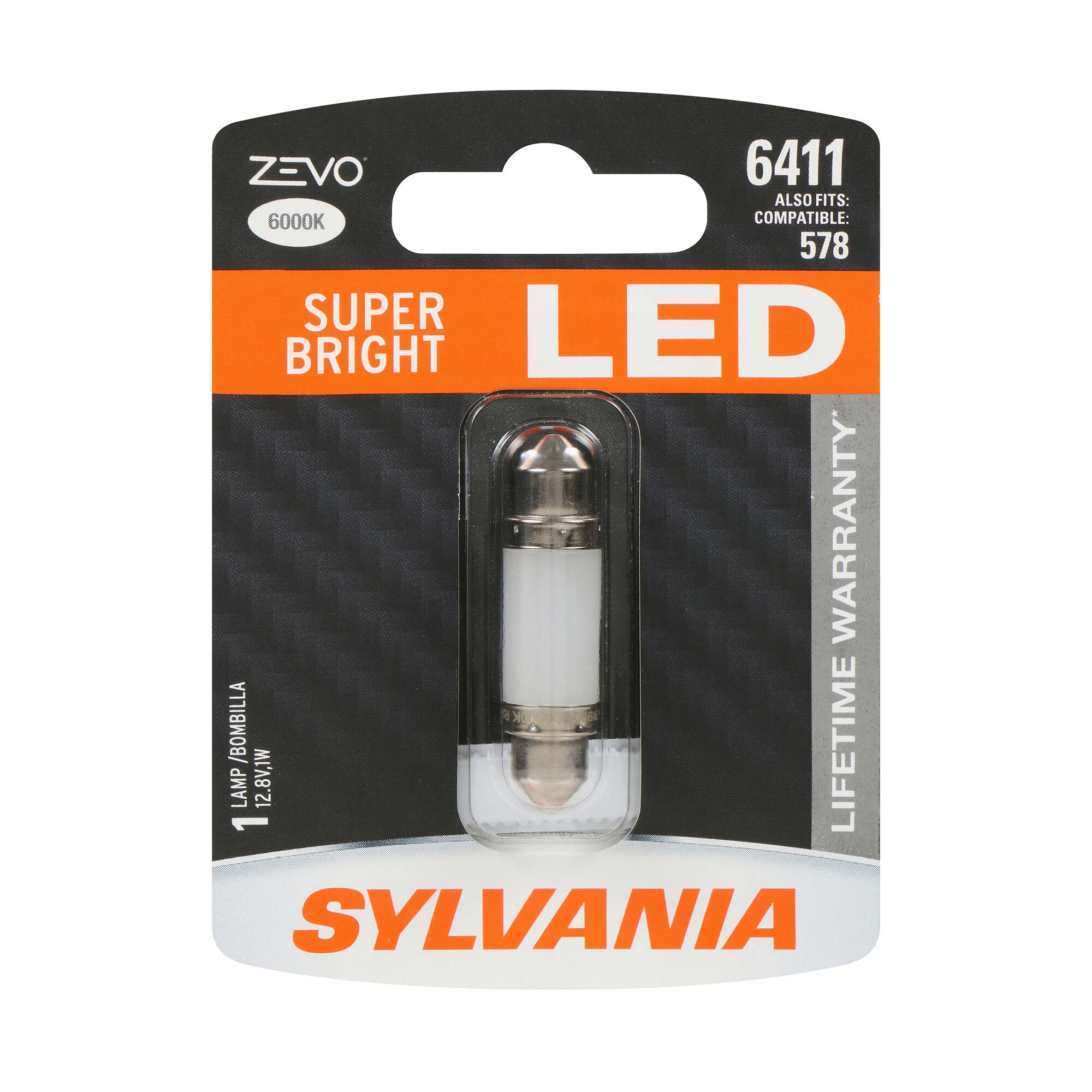 SYLVANIA 6411 WHITE ZEVO LED Mini, 1 Pack
