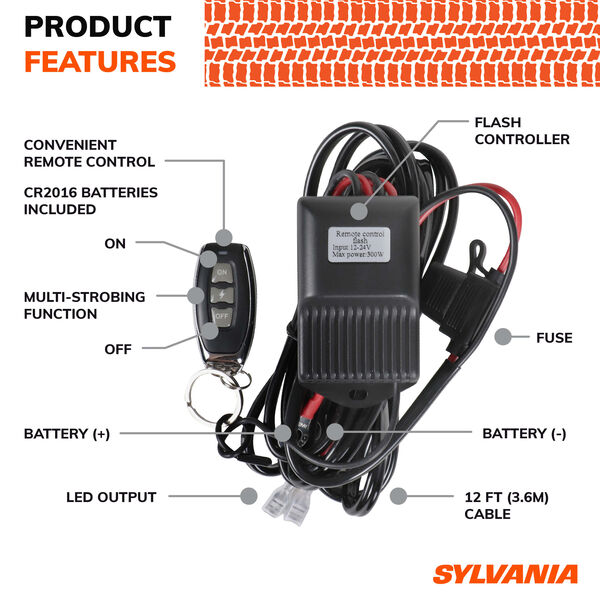 SYLVANIA Universal Remote 1 Output LED Wiring Harness, , hi-res