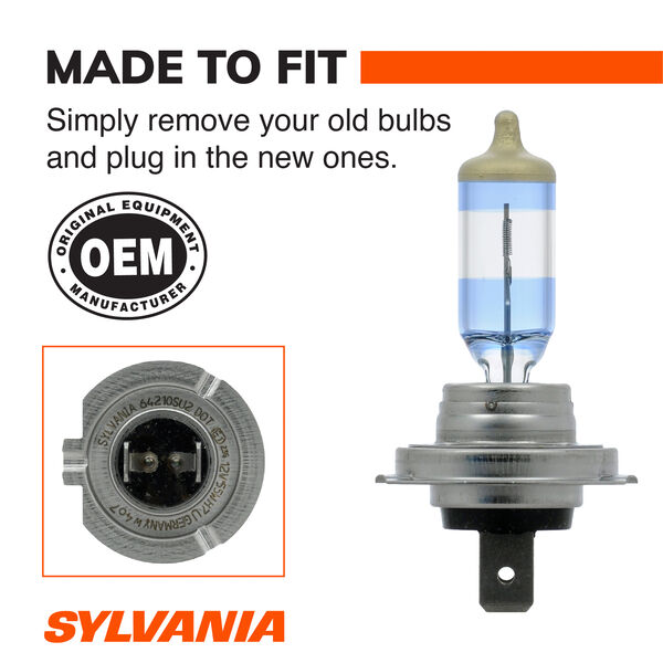 SYLVANIA H7 SilverStar ULTRA Halogen Headlight Bulb, 2 Pack, , hi-res