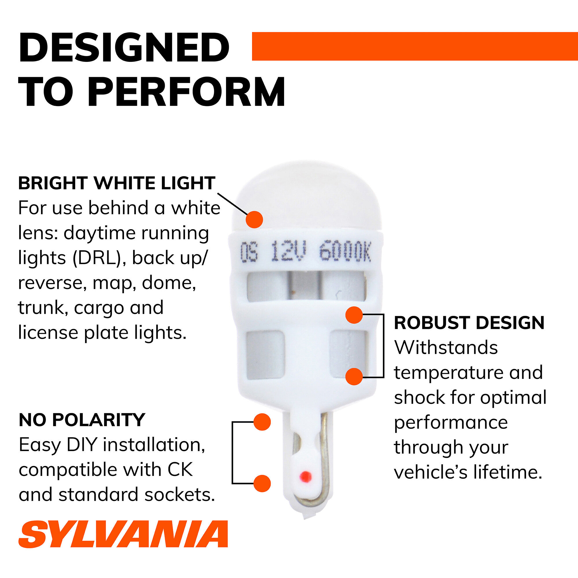 SYLVANIA 168 WHITE ZEVO LED Mini, 1 Pack