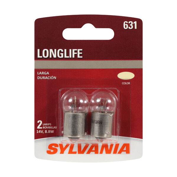 SYLVANIA 631 Long Life Mini Bulb, 2 Pack, , hi-res