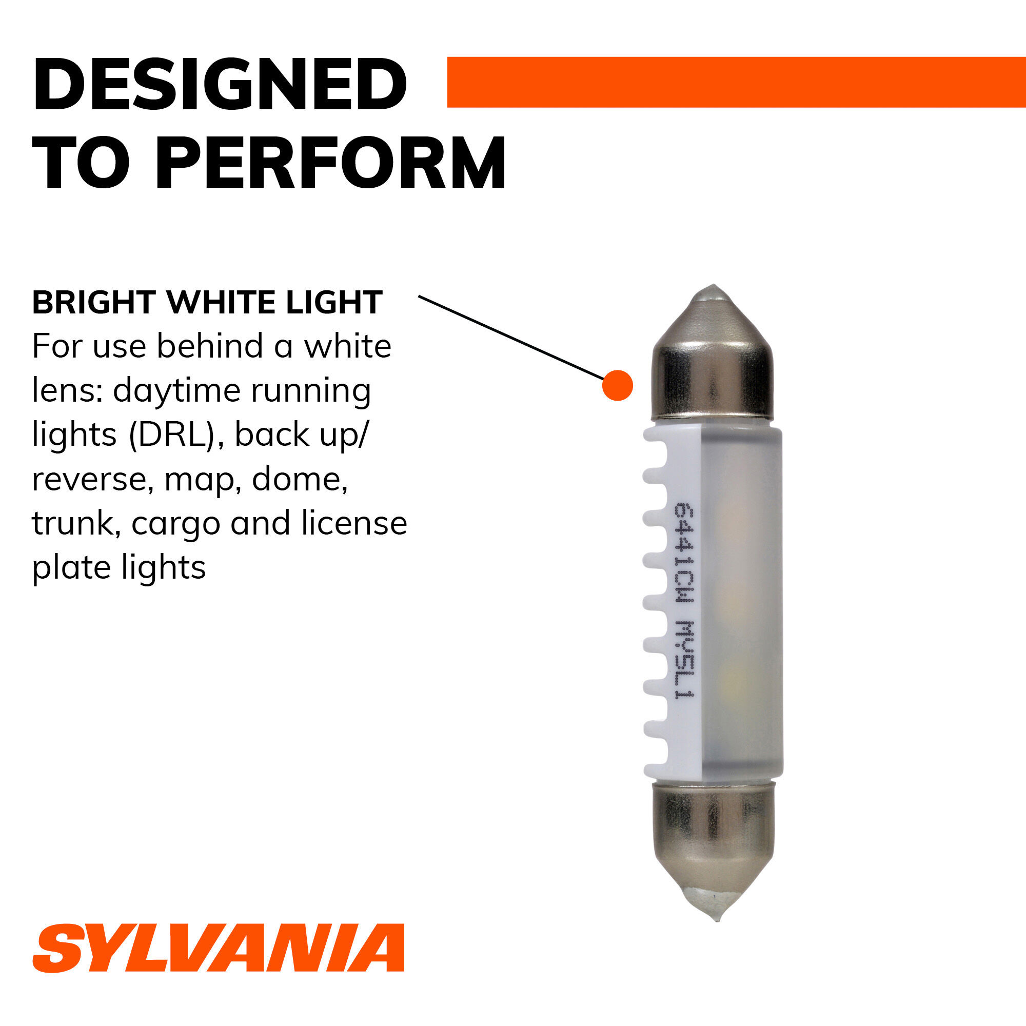 SYLVANIA 6411 WHITE SYL LED Mini Bulb, 1 Pack