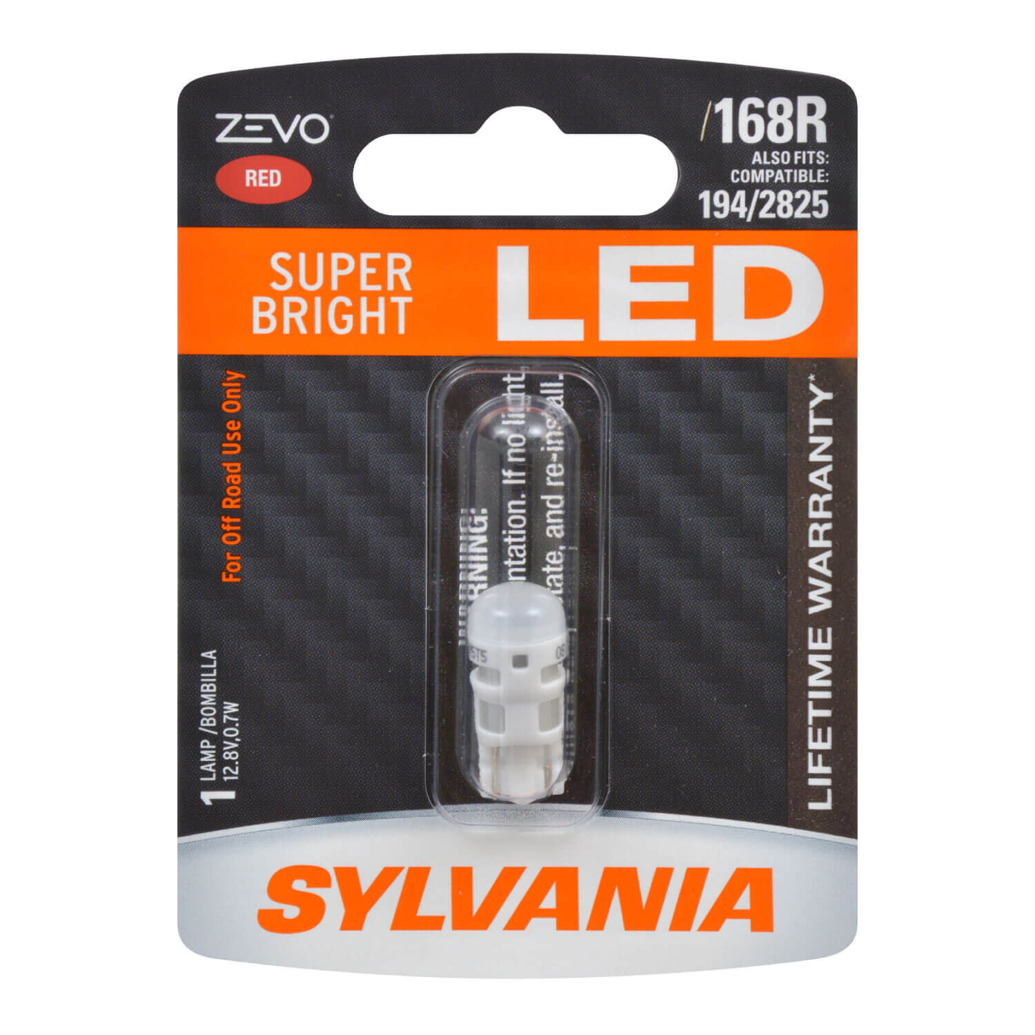 SYLVANIA 168R RED ZEVO LED Mini, 1 Pack