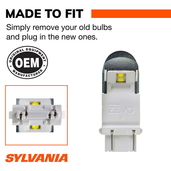 SYLVANIA 4114 WHITE ZEVO LED Mini, 2 Pack, , hi-res
