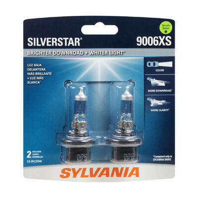 SYLVANIA 9006XS SilverStar Halogen Headlight Bulb, 2 Pack