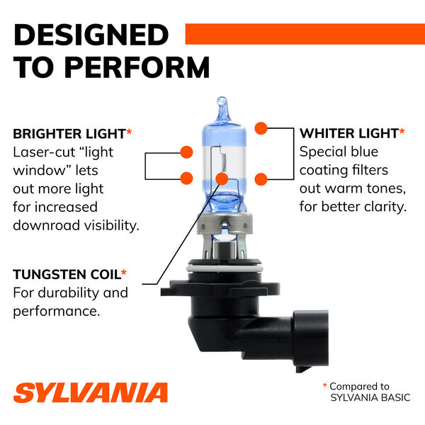 SYLVANIA 9005 SilverStar ULTRA Halogen Headlight Bulb, 2 Pack, , hi-res